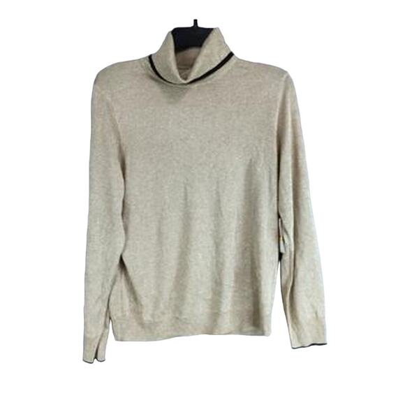 NWT COURT & ROWE METALLIC TIPPED TURTLENECK SWEATER XL - Picture 1 of 3